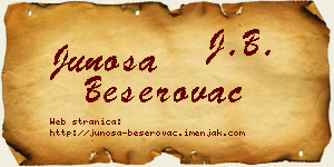 Junoša Beserovac vizit kartica